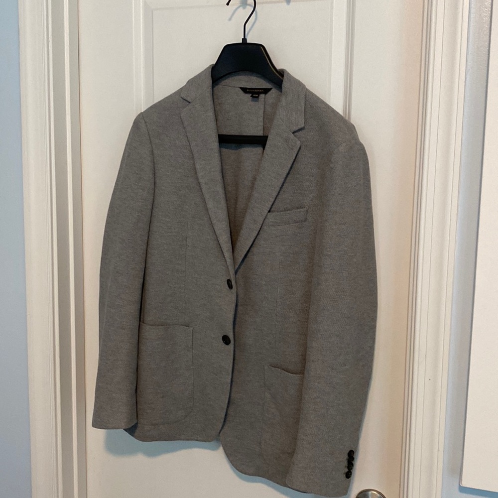 Banana Republic grey knit blazer. 40R. EUC